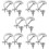 10Pcs Silver Aluminum Stage Lamp Clamps Durable Truss Light Hooks 9