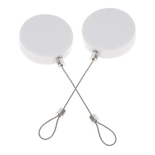 6Pcs Retractable Steel Wire Cable Lock in White for Secure Storage Use 1