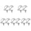 10Pcs Silver Aluminum Stage Lamp Clamps Durable Truss Light Hooks 3