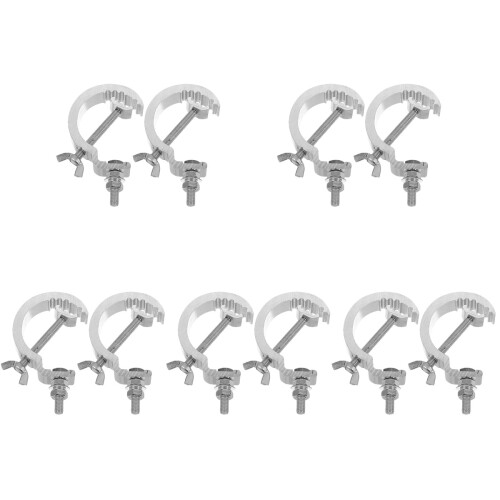 10Pcs Silver Aluminum Stage Lamp Clamps Durable Truss Light Hooks 2