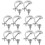 10Pcs Silver Aluminum Stage Lamp Clamps Durable Truss Light Hooks 7