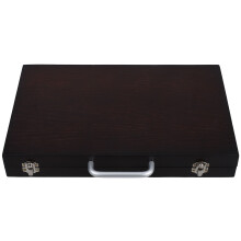 2Pcs Lightweight Walnut Wood Paint Box Artist Tool Storage Case