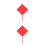 2Pcs Red Blank Xuan Paper Fu Character Writing Sheets for Calligraphy 6