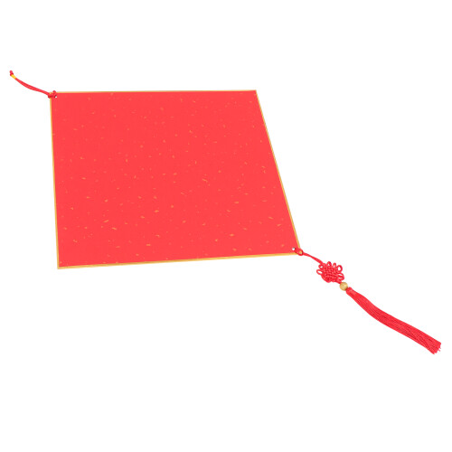 2Pcs Red Blank Xuan Paper Fu Character Writing Sheets for Calligraphy 1