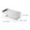 2Pcs Silver Metal Floating Shelf Wall Mounted Bathroom Kitchen Storage 1