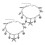 3Pcs Boho Beach Ankles Bracelets Silver Zinc Alloy Seashell Anklets 2