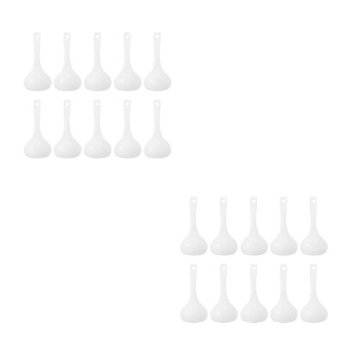 20Pcs White Plastic Soup Ladles Multifunctional Kitchen Serving Spoons 2
