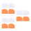 12Pcs Multifunctional Orange Plastic Scraper Cake Icing Smoother Tool 8