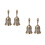 4Pcs Vintage Bell for Restaurant Service and Decoration 4