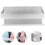 2Pcs Silver Metal Floating Shelf Wall Mounted Bathroom Kitchen Storage 11
