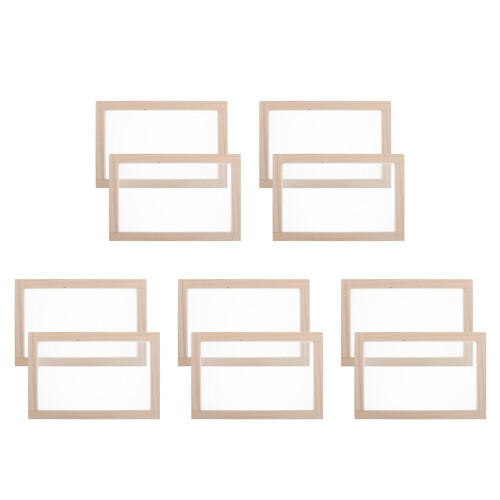 10Pcs Multi-Use Wooden Paper Frames Beige for DIY Papermaking Projects 2