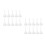 20Pcs White Plastic Soup Ladles Multifunctional Kitchen Serving Spoons 7