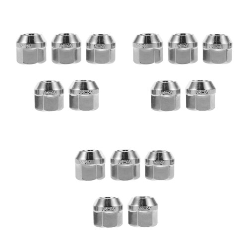 15Pcs Silver Stainless Steel Open Cap Wheel Nuts for Easy Replacement 2