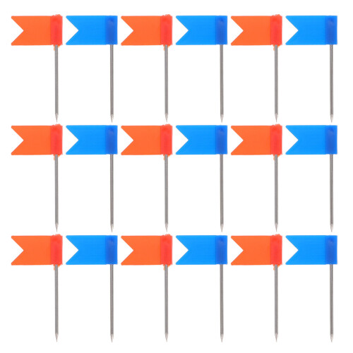 400Pcs Small Colored Flag Push Pins Cork Board Map Marking 2