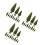 36Pcs Realistic Green Plastic Pine Trees for Model Train Scenery 5