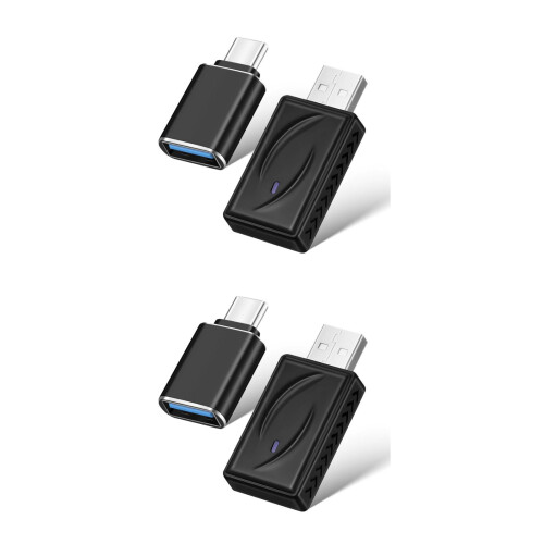 2Sets Car Wireless Streaming Adapter Auto Accessories Plastic Metal 2