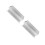 2Pcs Silver Metal Floating Shelf Wall Mounted Bathroom Kitchen Storage 6