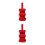 2Pcs Red Fire Extinguisher Straps Adjustable Nylon for Vehicle Mount 5