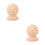 2Pcs Solid Wood Carved Stair Finials Beige Decorative Post Toppers 9