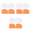 12Pcs Multifunctional Orange Plastic Scraper Cake Icing Smoother Tool 4