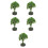 5Pcs Plastic Miniature Garden Trees for Model Building and Craft Use 7