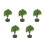 5Pcs Plastic Miniature Garden Trees for Model Building and Craft Use 9