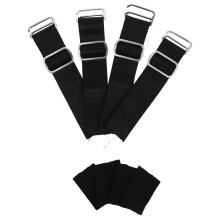 8Pcs Sew-on Elastic Strap Extenders for Golf Caps and Sun Visors Black