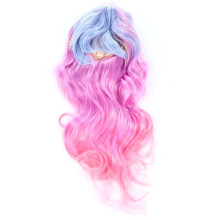 2Pcs Stylish Purple Curly Wavy Synthetic Wig Cosplay Hair for Women