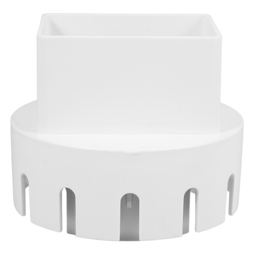 2Pcs White Plastic Pipe Connector Flexible Rain Gutter Adapter 1
