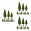 36Pcs Realistic Green Plastic Pine Trees for Model Train Scenery 4