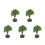 5Pcs Plastic Miniature Garden Trees for Model Building and Craft Use 8