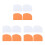 12Pcs Multifunctional Orange Plastic Scraper Cake Icing Smoother Tool 9