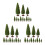 36Pcs Realistic Green Plastic Pine Trees for Model Train Scenery 6