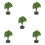 5Pcs Plastic Miniature Garden Trees for Model Building and Craft Use 5