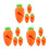 12Pièces Accessoire Couvercle Pot Silicone Orange Réhausseur 5