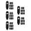 75Pièces Fixations Câble Noir Embarqué Usage Interne 8