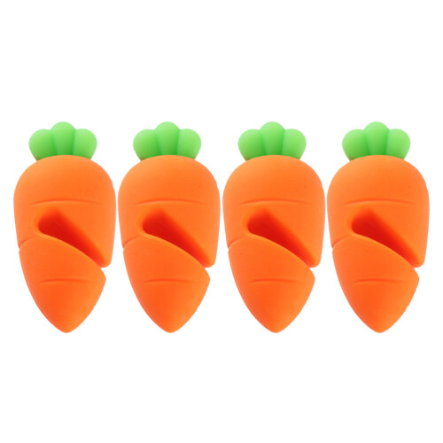12Pièces Accessoire Couvercle Pot Silicone Orange Réhausseur