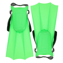 1Paire Palmes Snorkeling Vertes Silicone Confort Plongée Adulte