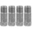 4Pièces Huile Cric Piston Cylindre Petit Argenté 5