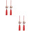 4Pièces Décoration Rétroviseur Rouge Dragon Style Chinois 8