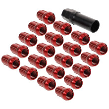 20Pièces Cache-Écrous Rouges En Acier Pour Accessoires De Pneu