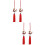 4Pièces Décoration Rétroviseur Rouge Dragon Style Chinois 9