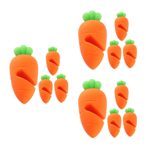 12Pièces Accessoire Couvercle Pot Silicone Orange Réhausseur 2