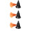 6Pièces Flèches Ventouse En Caoutchouc Durable Noir Orange Pour Tir 7