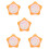 5Pièces Horloges Modèles Éducatives Orange Jeu D'apprentissage Temps 9