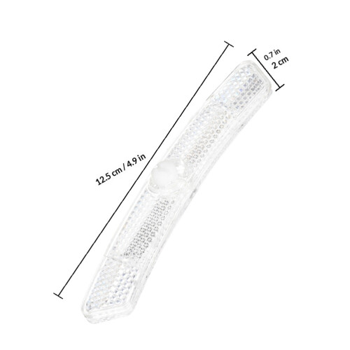 8Pièces Réflecteurs Rayon Vélo Blanc Accessoire Sécurité Nuit Léger 1