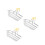 3Pièces Panier Mini Fer Vert Ornement Rangement Bureau Solide 6