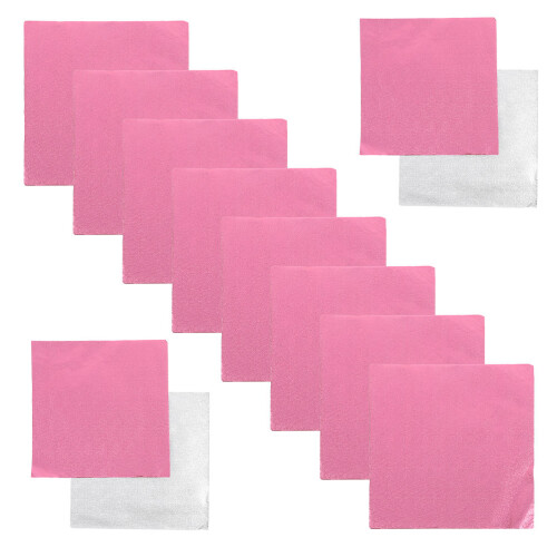 400Pièces Papier Aluminium Rose Pour Bonbons DIY 2