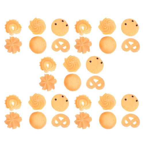 60Pièces Modèles De Biscuits Réalistes PVC Jaune Décoration Festive