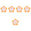 5Pièces Horloges Modèles Éducatives Orange Jeu D'apprentissage Temps 5